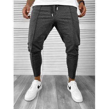 Pantaloni de trening gri inchis conici 12166 D2-5.4