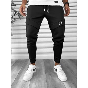 Pantaloni de trening negri conici 12180 P19-3.3