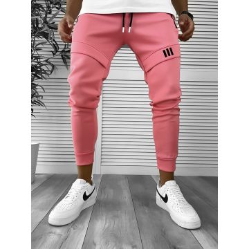 Pantaloni de trening roz conici 12259 D6-4.3