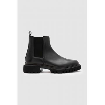 AllSaints pantofi de piele Vince barbati, culoarea negru, MF555Z