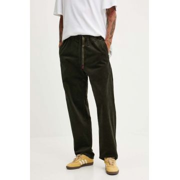 Gramicci pantaloni de catifea cord Corduroy Gramicci Pant culoarea verde, drept, G2FM.P003