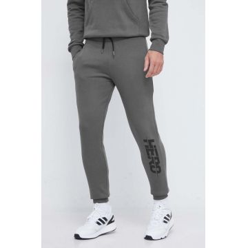 Rossignol pantaloni de trening din bumbac HERO culoarea gri, cu imprimeu