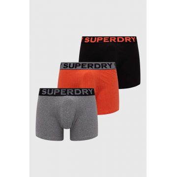 Superdry boxeri 3-pack barbati, culoarea negru