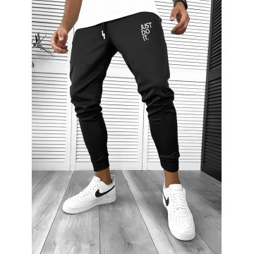 Pantaloni de trening negri conici 12616 K24