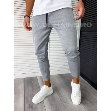 Pantaloni de trening slim fit gri deschis B6234 P18-7