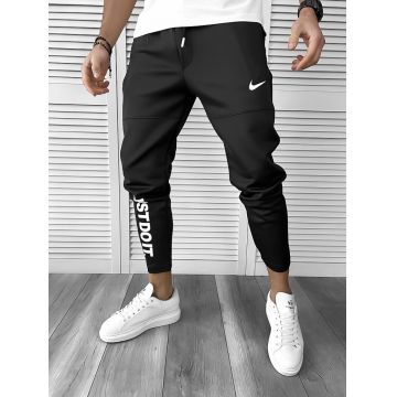 Pantaloni de trening conici negri B9870 4-5.1