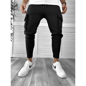 Pantaloni de trening negri conici 12372 40-3