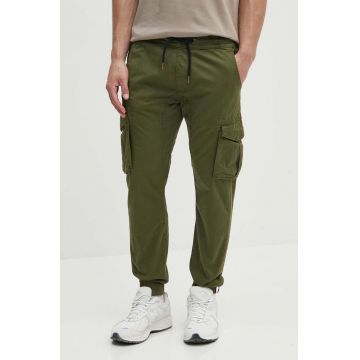 Alpha Industries pantaloni bărbați, culoarea verde
