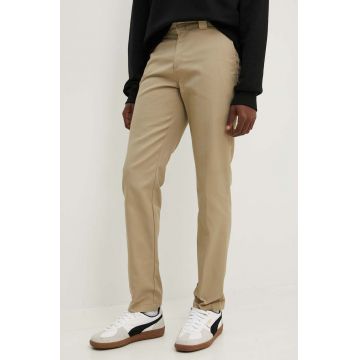 Dickies pantaloni bărbați, culoarea bej, mulata 872.KHK-KHAKI