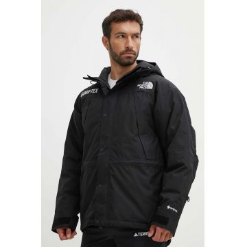 The North Face geacă Gore - Tex Mountain Insulated Jacket bărbați, culoarea negru, de tranziție, oversize, NF0A831KJK31