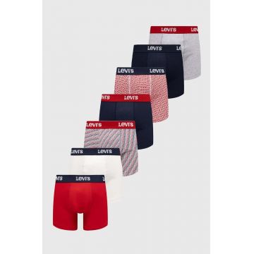 Levi's boxeri 7-pack barbati, culoarea albastru marin