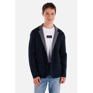 Cardigan tricotat fin cu buzunare laterale