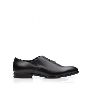 Pantofi eleganți bărbați din piele naturală, Leofex - Mostră 976 Negru Box