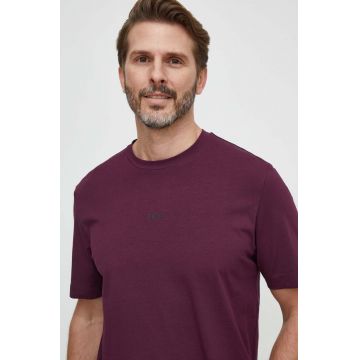 BOSS tricou BOSS ORANGE barbati, culoarea violet, neted, 50473278