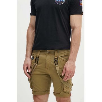 Alpha Industries pantaloni scurți bărbați, culoarea verde