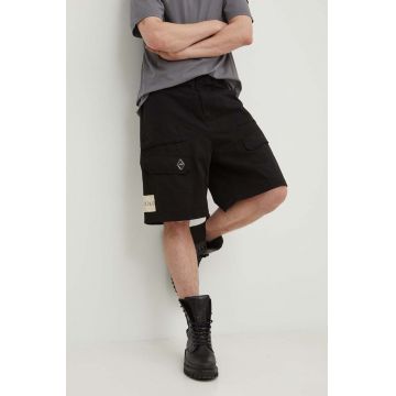 A-COLD-WALL* pantaloni scurți din bumbac ANDO CARGO SHORT culoarea negru ACWMB208A