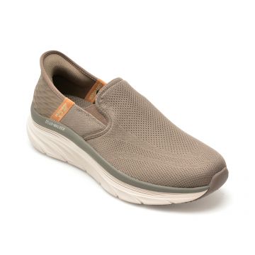 Pantofi sport SKECHERS maro, D LUX WALKER, din material textil