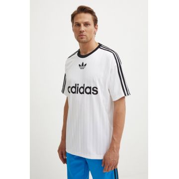 adidas Originals tricou bărbați, culoarea alb, cu imprimeu IM9459