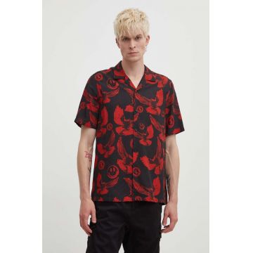 KSUBI cămașă flight resort ss shirt bărbați, culoarea roșu, regular, MPS24SH008