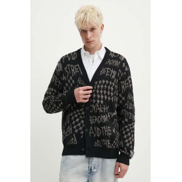 KSUBI cardigan din bumbac heroism cardigan culoarea negru, MPS24KW005