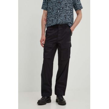 KSUBI pantaloni speeder fugitive cargo bărbați, culoarea negru, drept, MPS24PA002