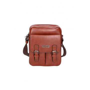 Geanta crossbody de piele ecologica cu logo 24581