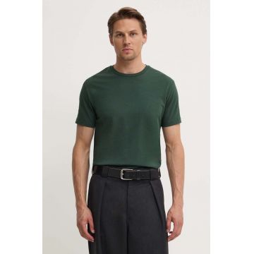 Samsoe Samsoe tricou din bumbac culoarea verde, neted