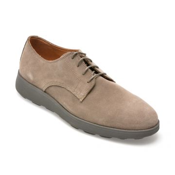 Pantofi casual GEOX gri, U45GHA, din piele intoarsa