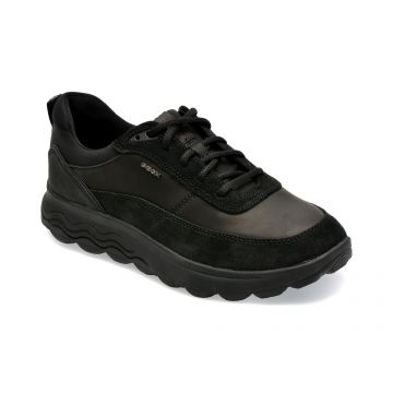 Pantofi casual GEOX negri, U16BYE, din piele naturala