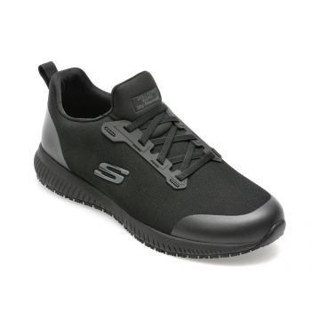 Pantofi SKECHERS negri, SQUAD SR, din material textil