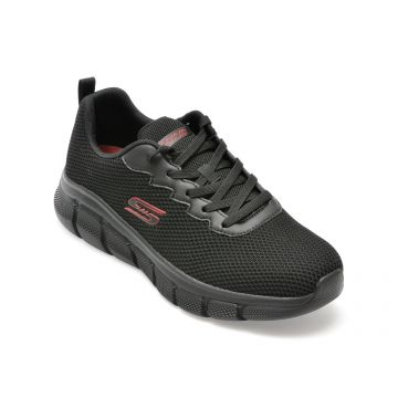 Pantofi sport SKECHERS negri, BOBS B FLEX, din material textil