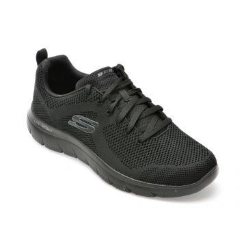 Pantofi sport SKECHERS negri, SUMMITS, din material textil