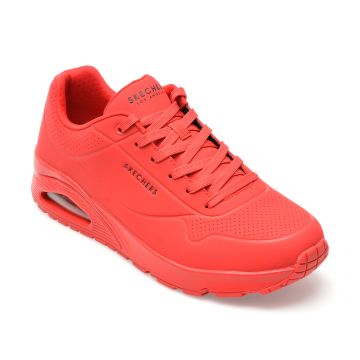 Pantofi sport SKECHERS rosii, UNO, din piele ecologica