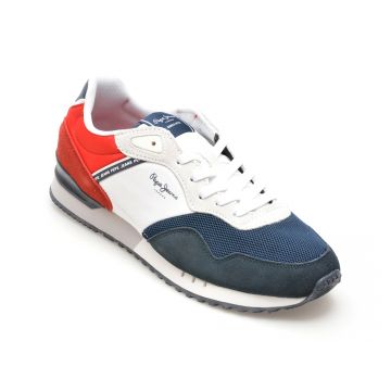 Pantofi sport PEPE JEANS bleumarin, LONDON URBAN, din material textil