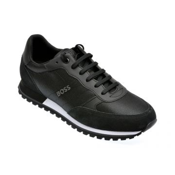 Pantofi sport BOSS negri, 8133, din material textil