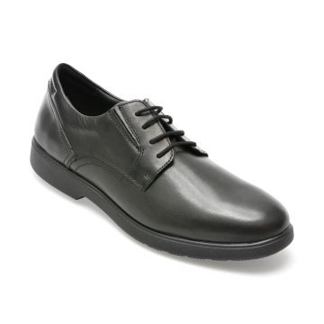 Pantofi casual GEOX negri, U35EFA, din piele naturala