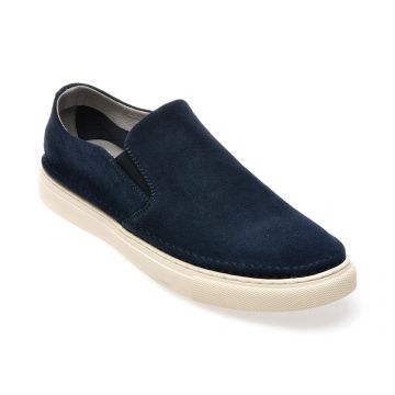 Pantofi casual OTTER bleumarin, 2238, din piele intoarsa