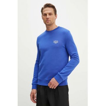 A.P.C. hanorac de bumbac sweat rider barbati, neted, COEZD-H27699