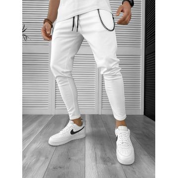 Pantaloni de trening albi conici 12605 113-1.3