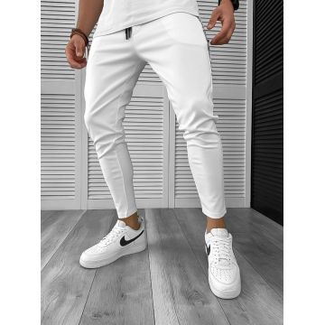 Pantaloni de trening albi conici 12608 86-4.2