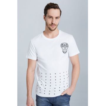 Tricou de bumbac organic cu nituri