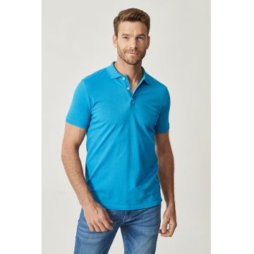 Tricou polo slim fit de bumbac