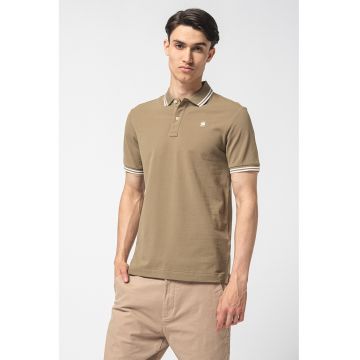 Tricou polo slim fit din amestec de bumbac organic Dunda