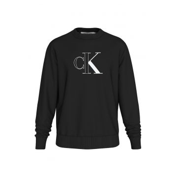 Bluza de trening cu logo contrastant