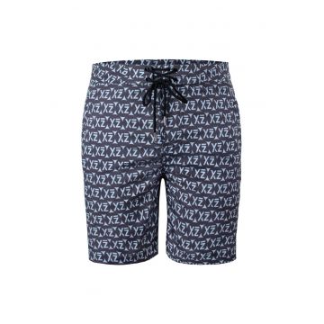 Pantaloni scurti de baie cu buzunare cu fermoar si model Dazzers 28989