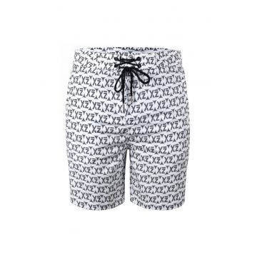 Pantaloni scurti de baie cu buzunare cu fermoar si model Dazzers 28989