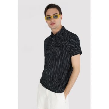 Tricou polo din bumbac cu model