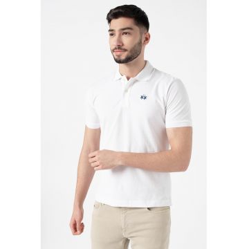 Tricou polo din bumbac si material pique