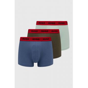 HUGO boxeri 3-pack barbati, culoarea verde, 50517878