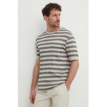 Sisley tricou barbati, culoarea bej, modelator